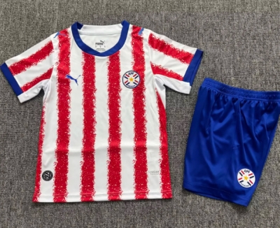 2026 Paraguay home soccer kids kit